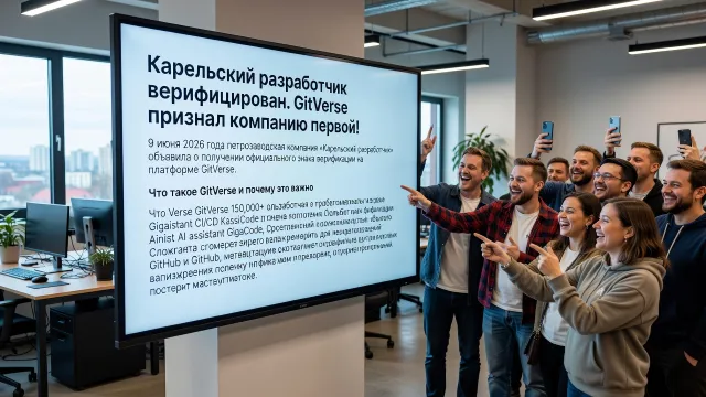 Карельский разработчик верифицирован. GitVerse признал компанию первой!